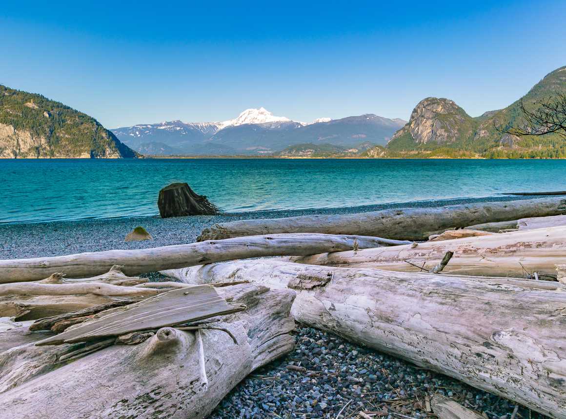 Squamish from the shores of Howe Sound